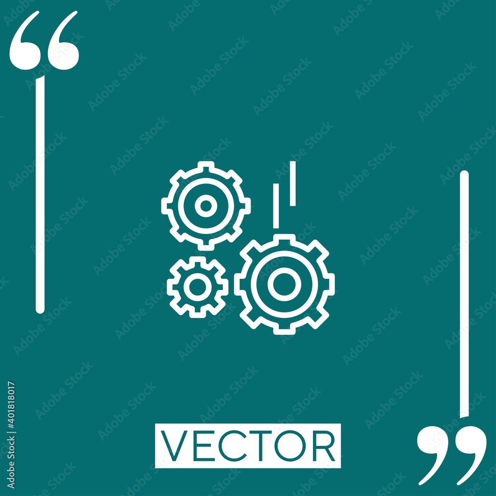 Poster tactics vector icon linear icon. editable stroke line