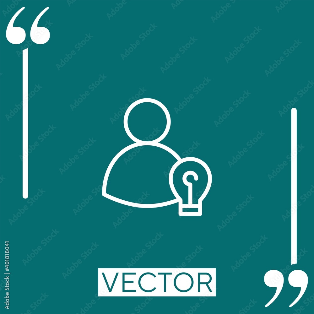 Poster user vector icon linear icon. editable stroke line