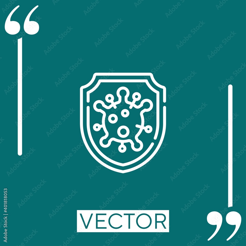 Poster virus vector icon linear icon. editable stroke line