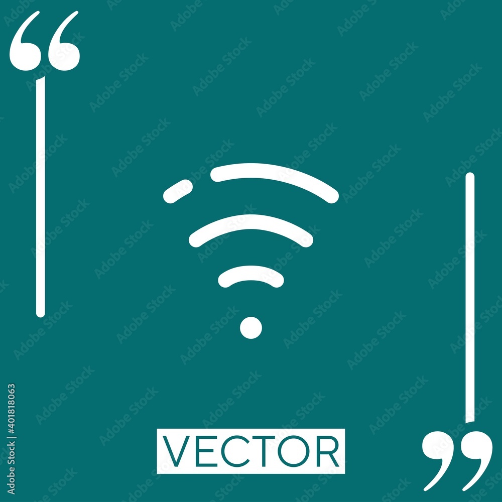 Poster wifi vector icon linear icon. editable stroke line