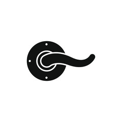 Door handle. Doorknob icon flat style isolated on white background. Vector illustration