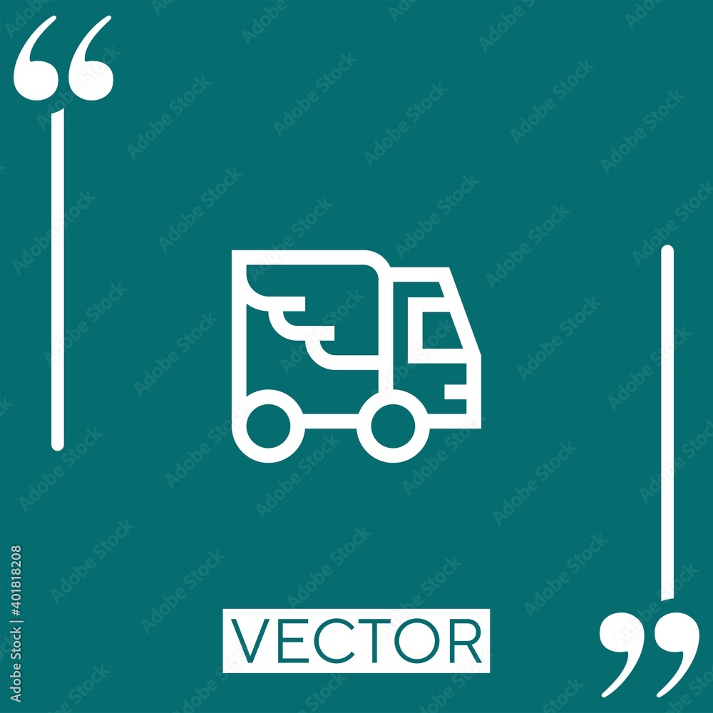Poster express delivery vector icon linear icon. editable stroke line