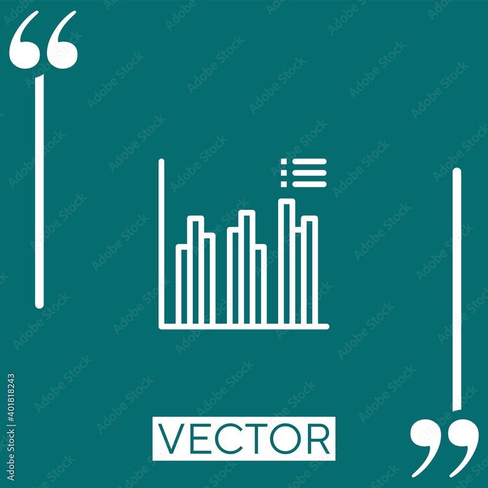 Poster graph vector icon linear icon. editable stroke line