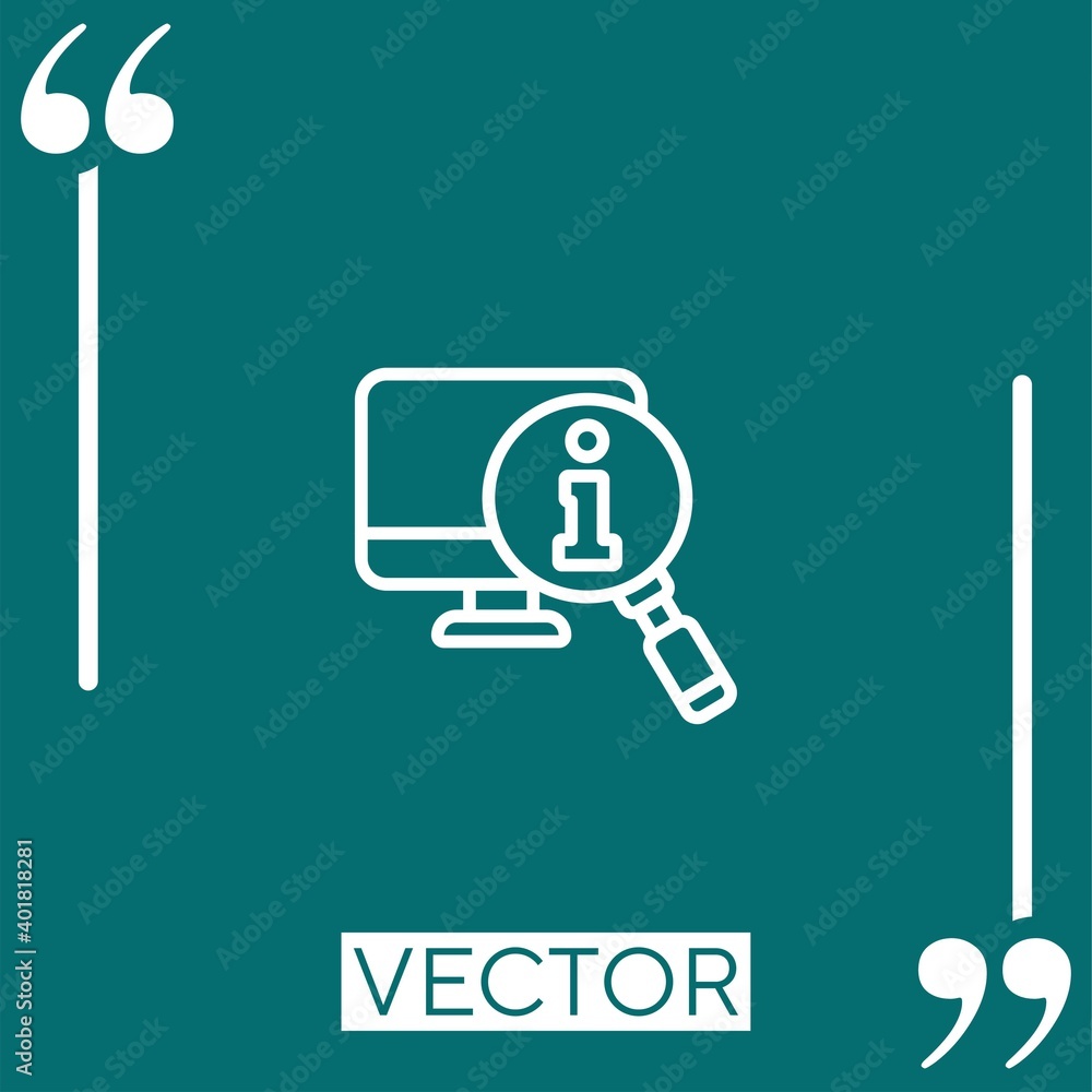 Poster info vector icon linear icon. editable stroke line