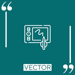 graphic tablet vector icon Linear icon. Editable stroke line