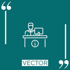 information desk vector icon Linear icon. Editable stroke line