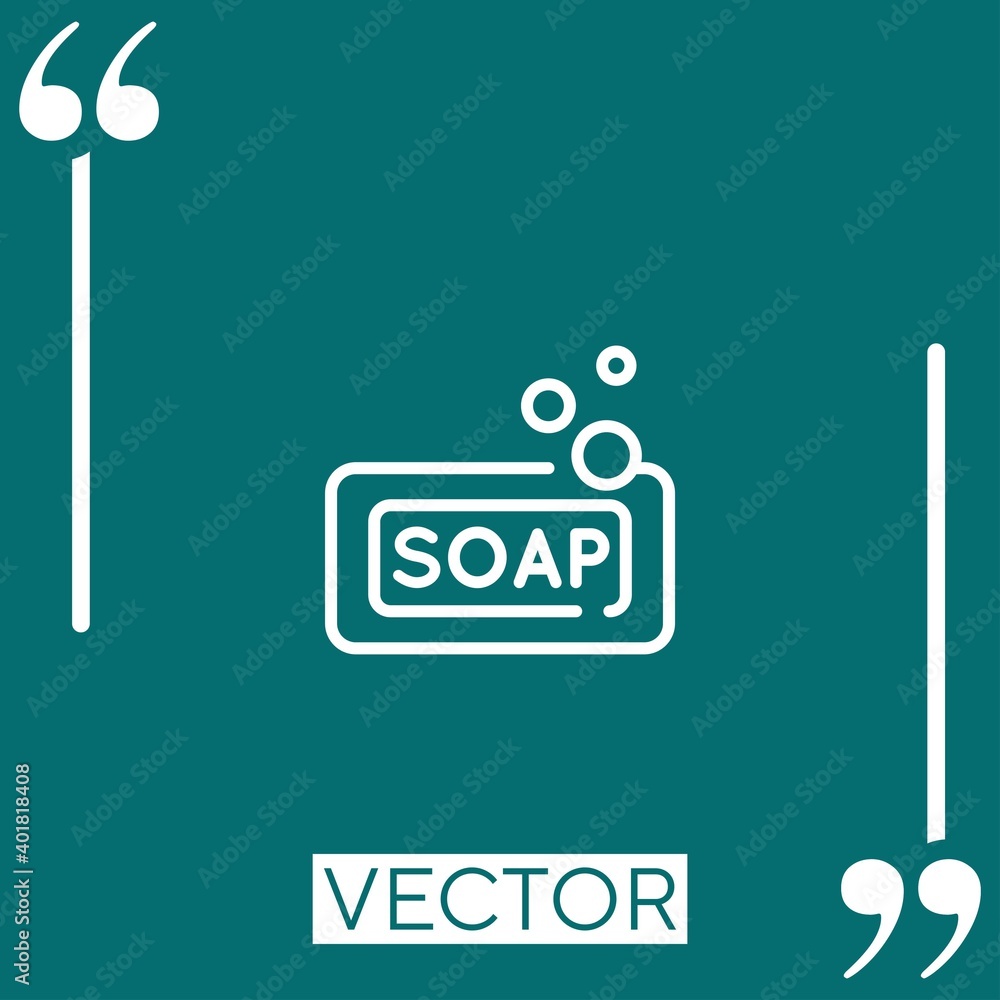 Poster soap vector icon linear icon. editable stroke line