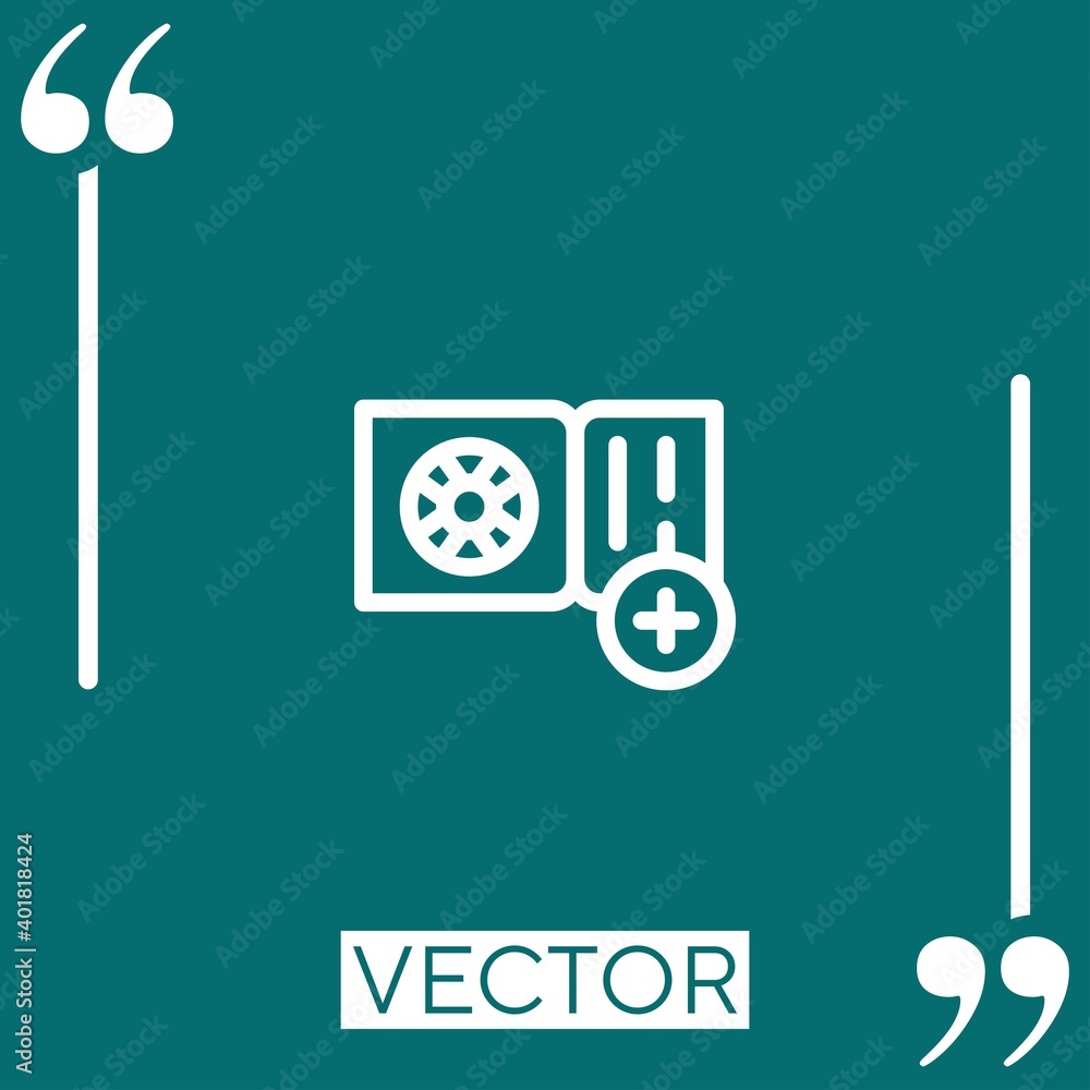 Poster ticket vector icon linear icon. editable stroke line