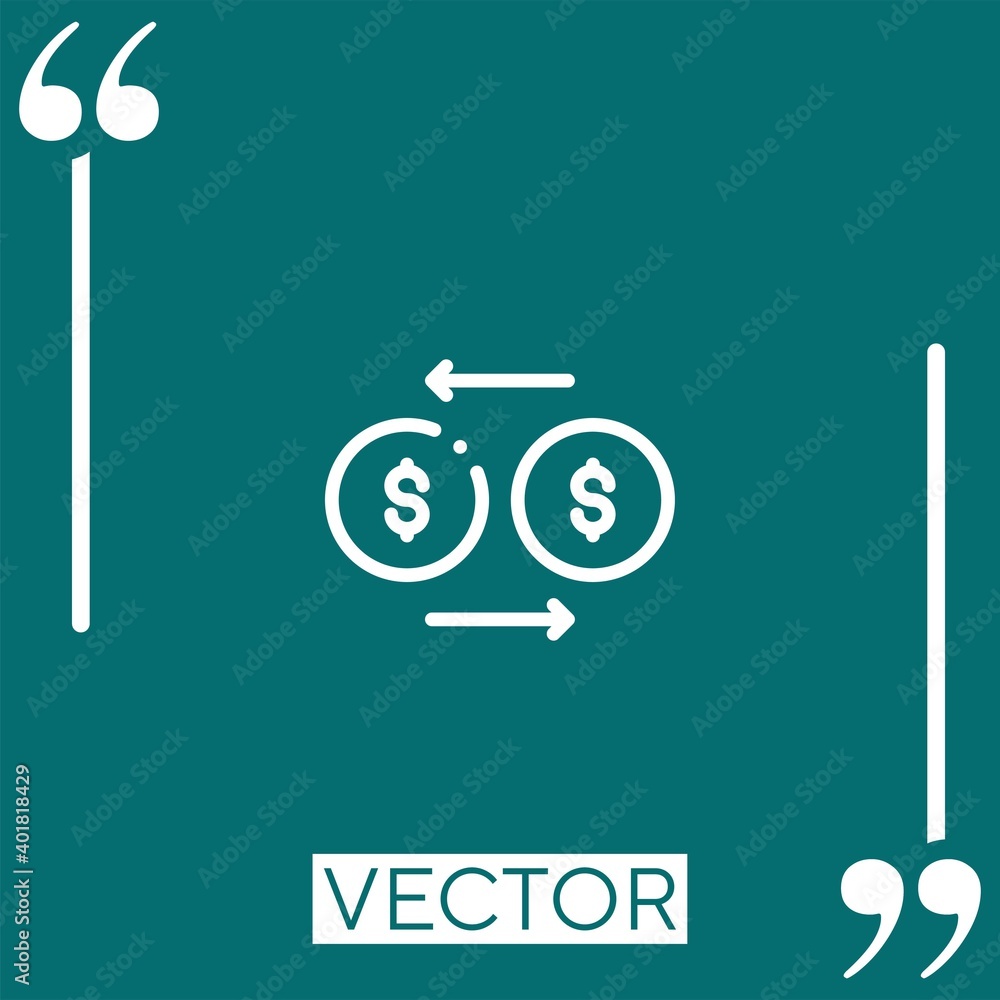 Poster transfer vector icon Linear icon. Editable stroke line