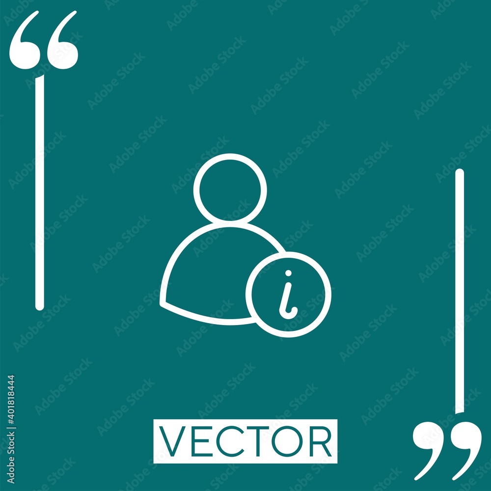 Poster user vector icon linear icon. editable stroke line