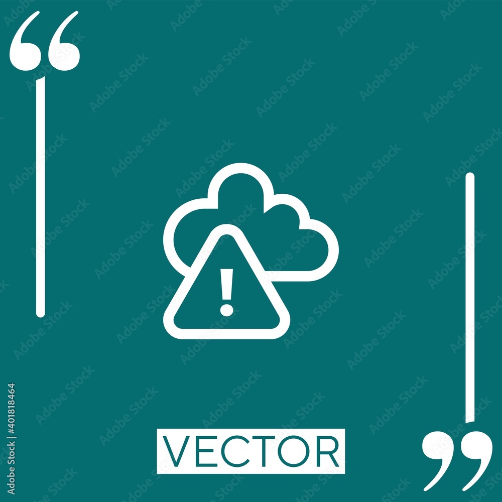 Poster access denied vector icon linear icon. editable stroke line