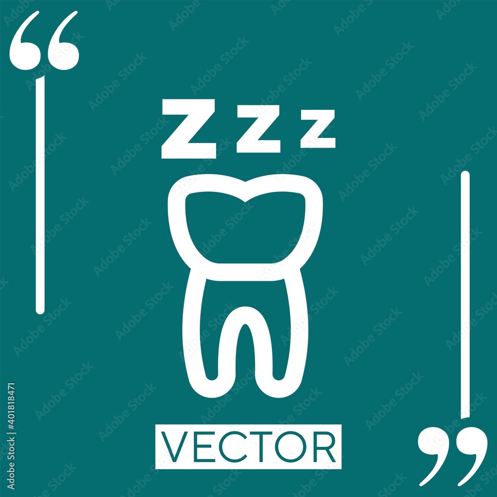 Poster anesthesia vector icon linear icon. editable stroke line