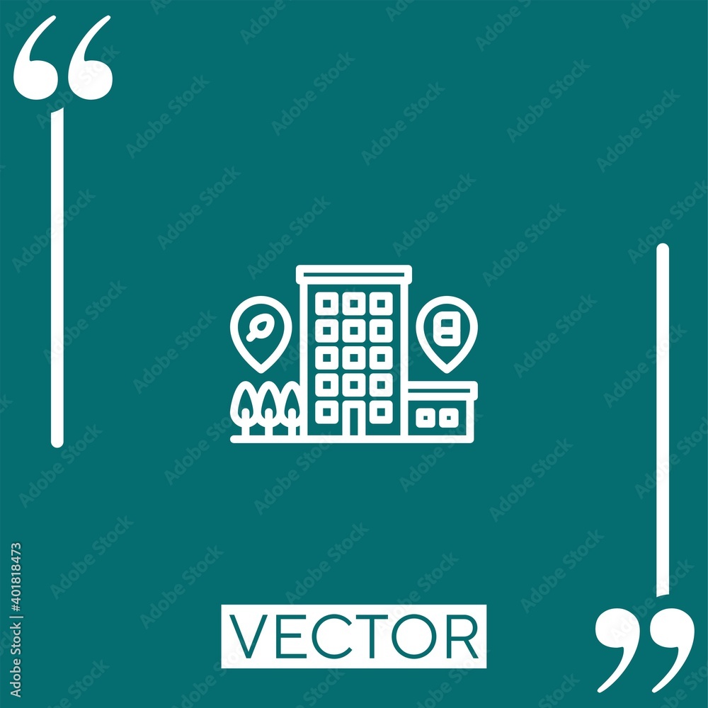 Poster architect vector icon linear icon. editable stroke line