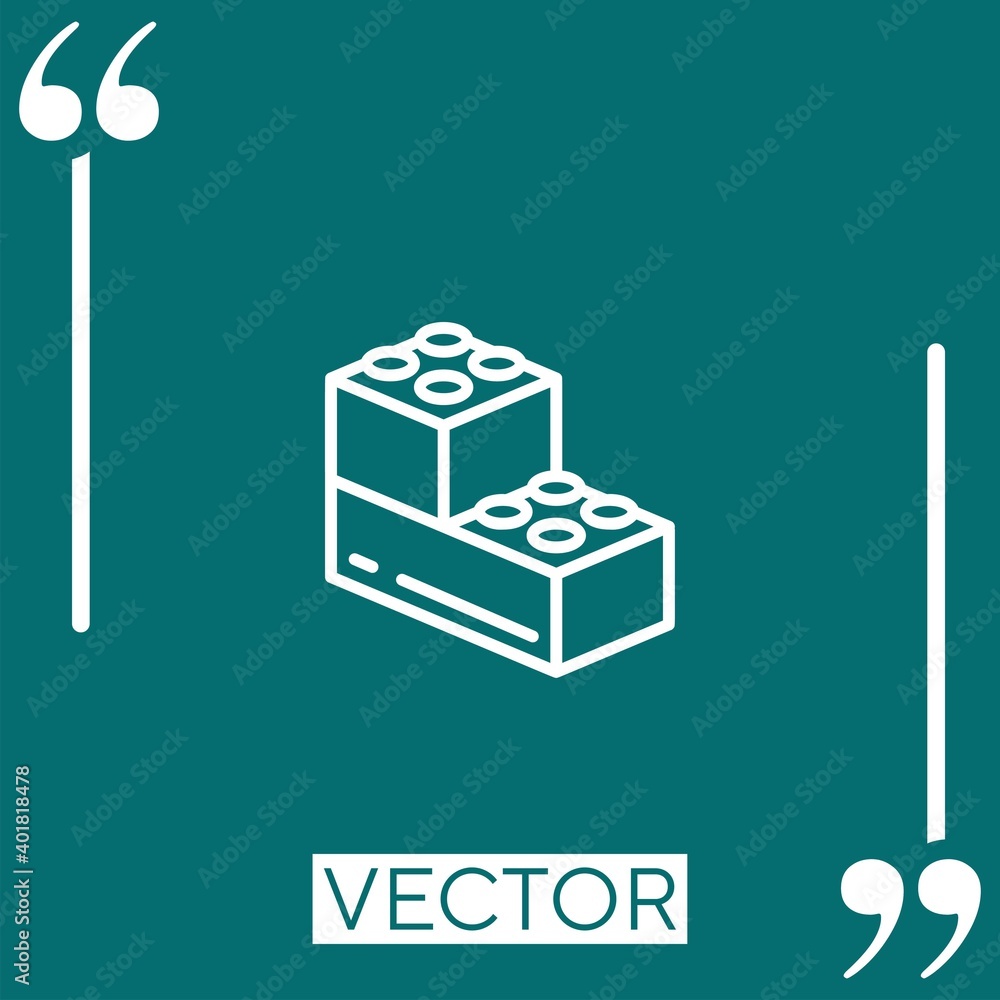 Poster blocks vector icon linear icon. editable stroke line