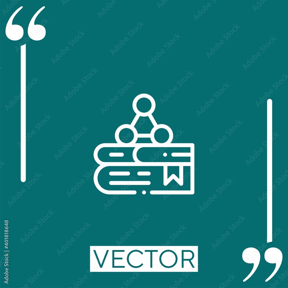 Poster knowledge vector icon linear icon. editable stroke line