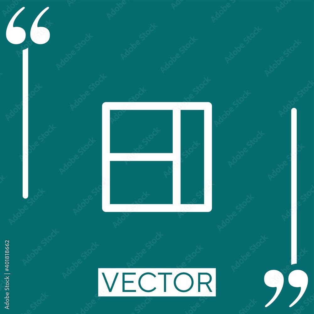 Poster layout vector icon linear icon. editable stroke line
