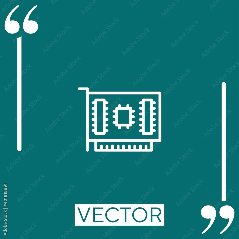 Poster mixer vector icon linear icon. editable stroke line
