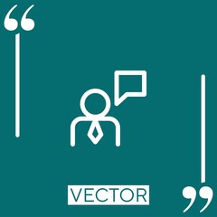 leader vector icon Linear icon. Editable stroke line