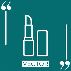 lipstick vector icon Linear icon. Editable stroke line