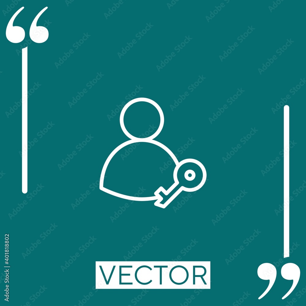 Poster user vector icon linear icon. editable stroke line