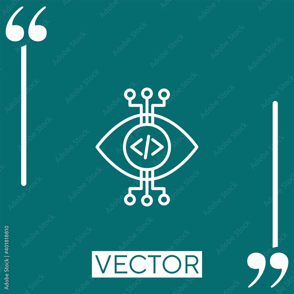 Aufkleber view vector icon linear icon. editable stroke line