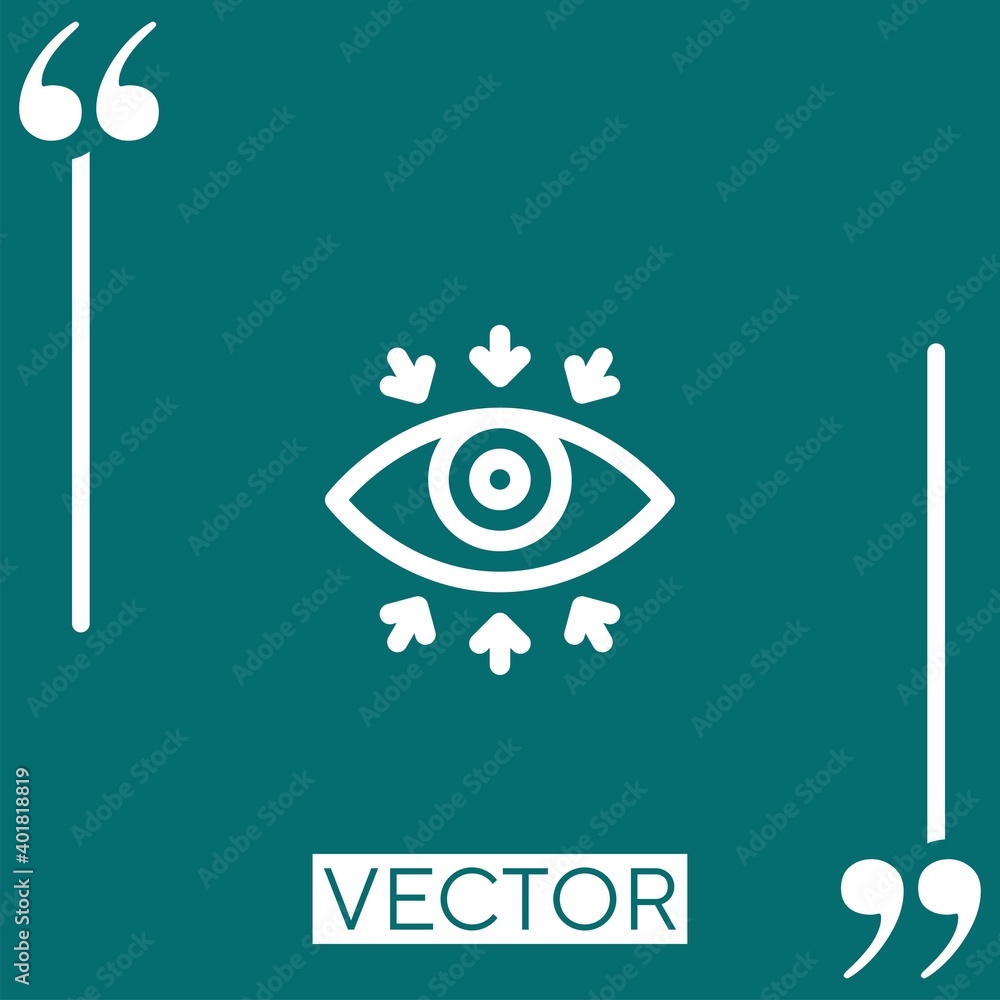 Poster visualization vector icon linear icon. editable stroke line