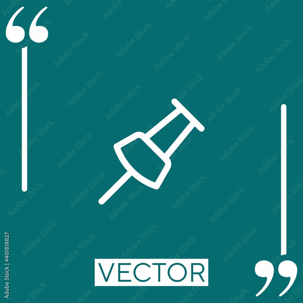 Poster attachment vector icon linear icon. editable stroke line