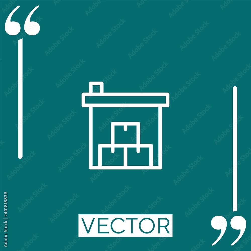 Poster boxes vector icon linear icon. editable stroke line