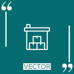 boxes vector icon Linear icon. Editable stroke line