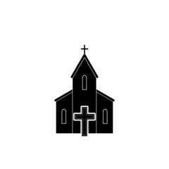 Church icon isolated on white background