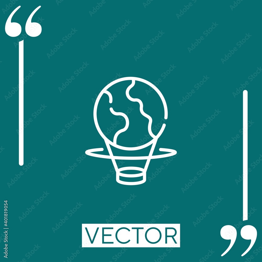 Poster project vector icon linear icon. editable stroke line