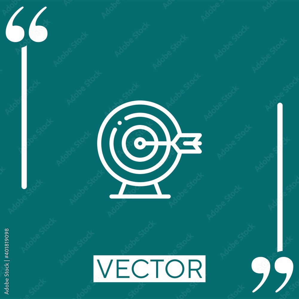 Aufkleber target vector icon linear icon. editable stroke line