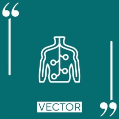 nerves vector icon Linear icon. Editable stroke line