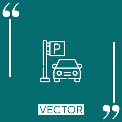parking area vector icon Linear icon. Editable stroke line