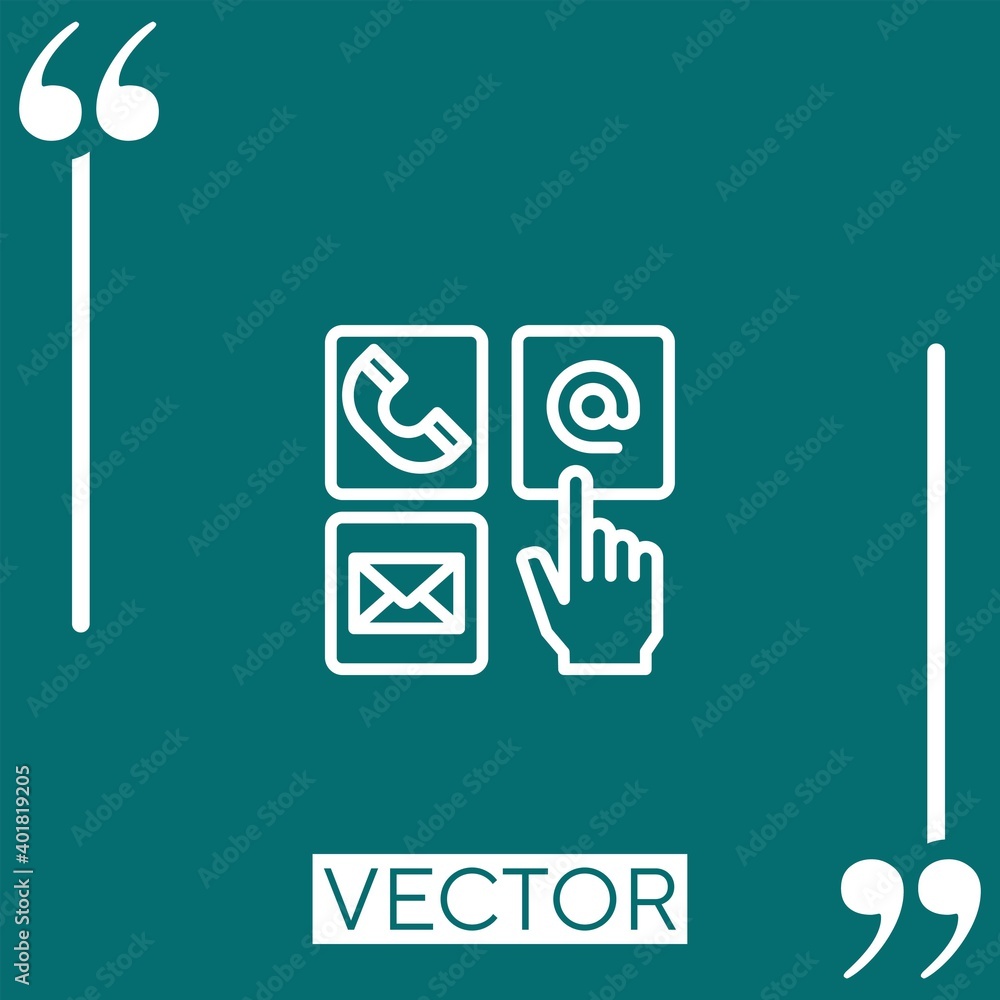 Poster communicate vector icon linear icon. editable stroke line