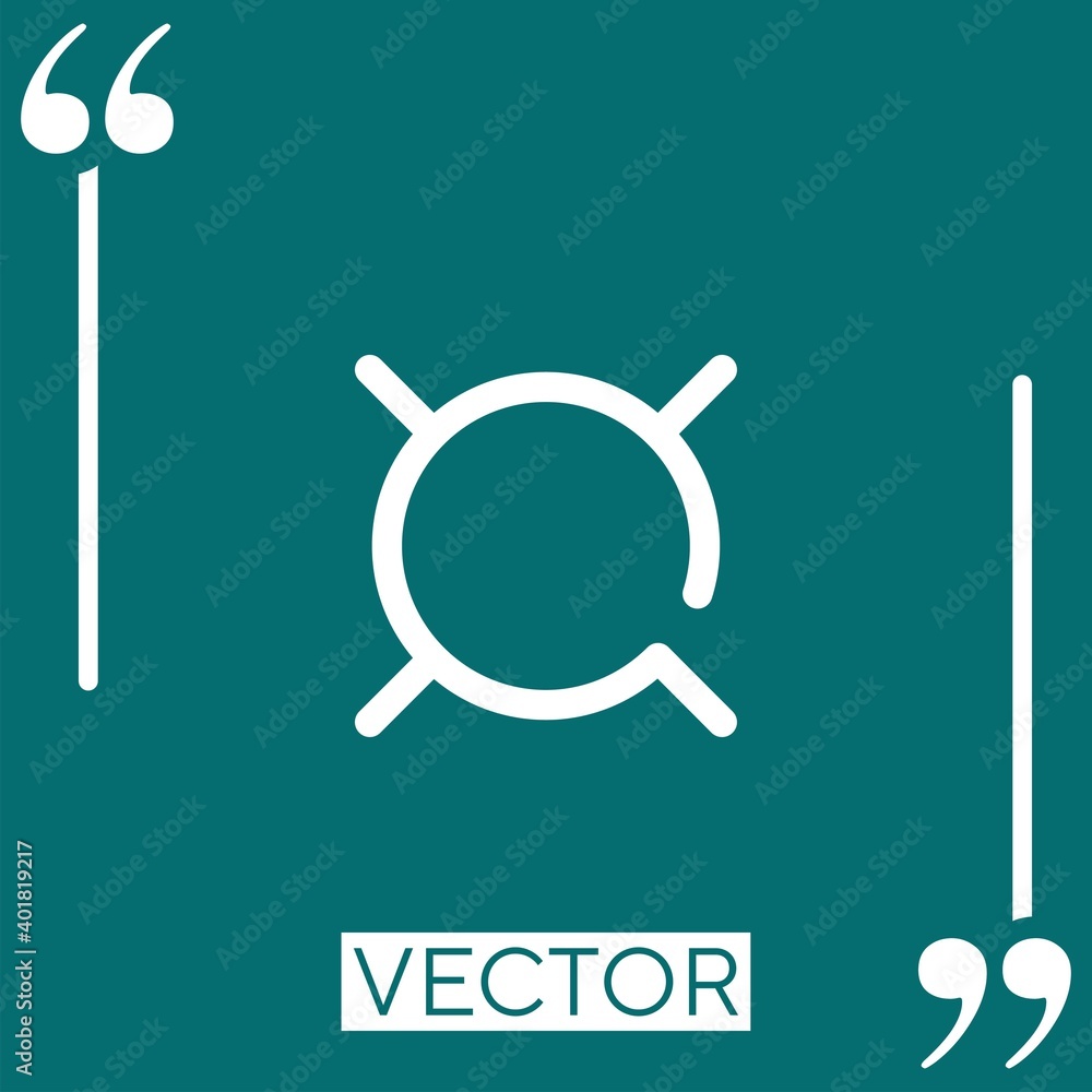 Poster currency vector icon linear icon. editable stroke line