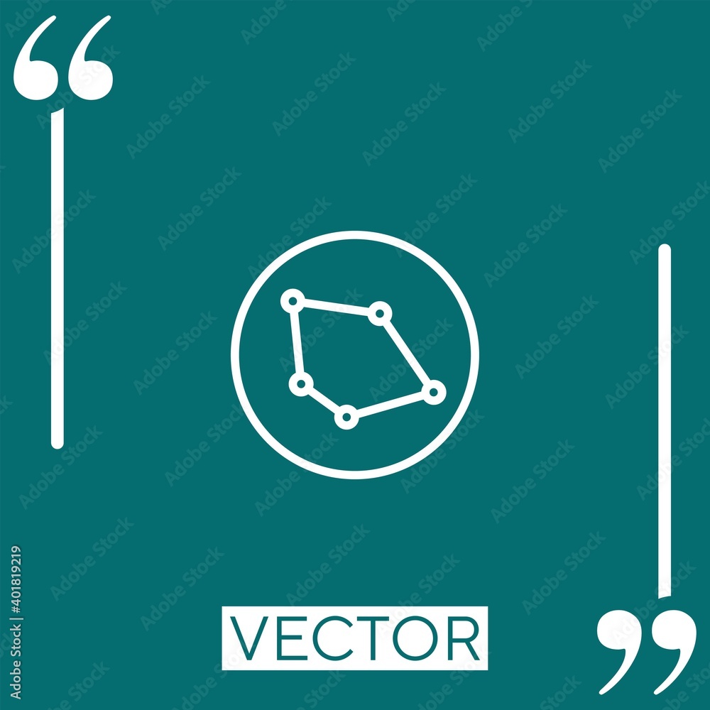 Poster data vector icon linear icon. editable stroke line