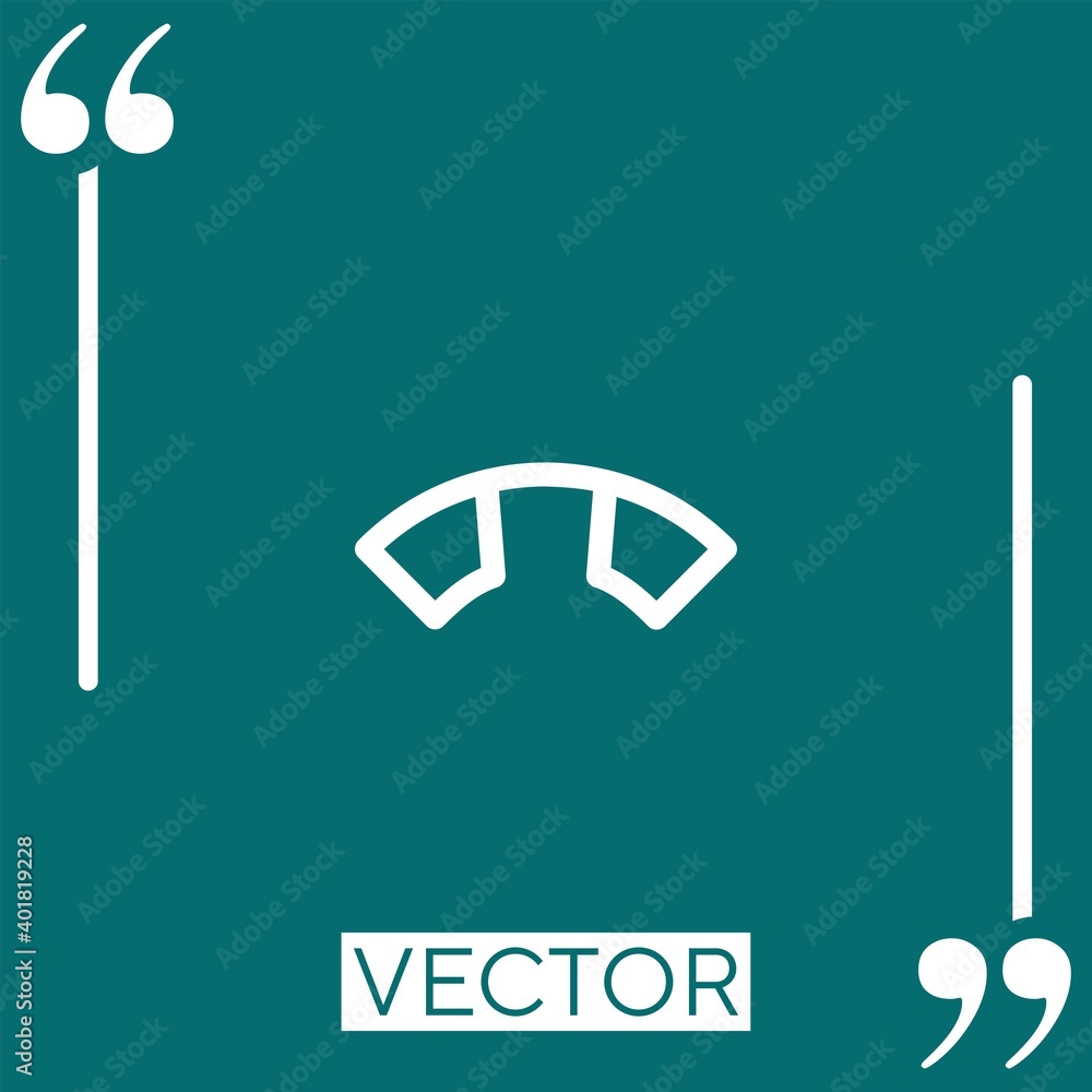 Poster end call vector icon linear icon. editable stroke line