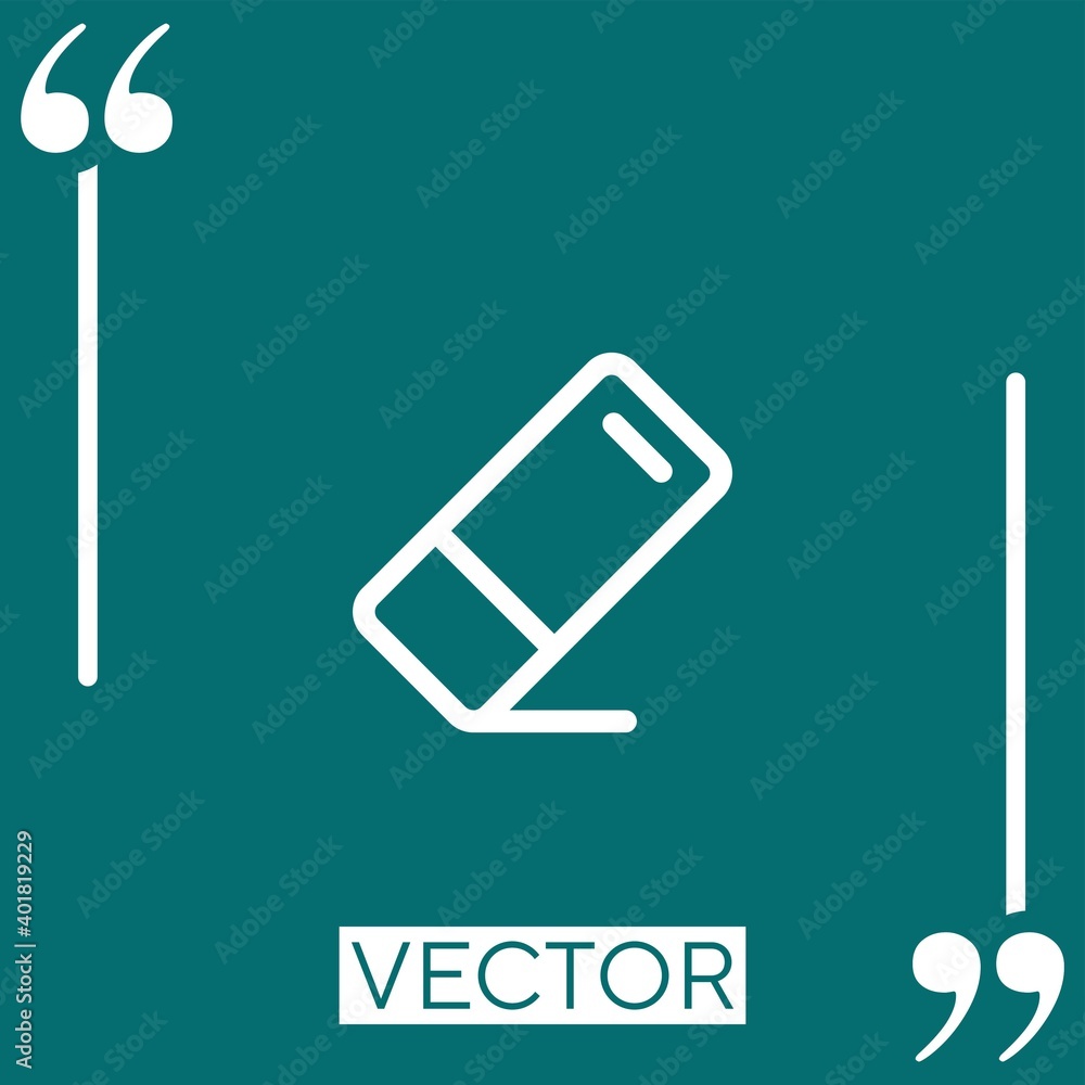 Poster eraser vector icon linear icon. editable stroke line