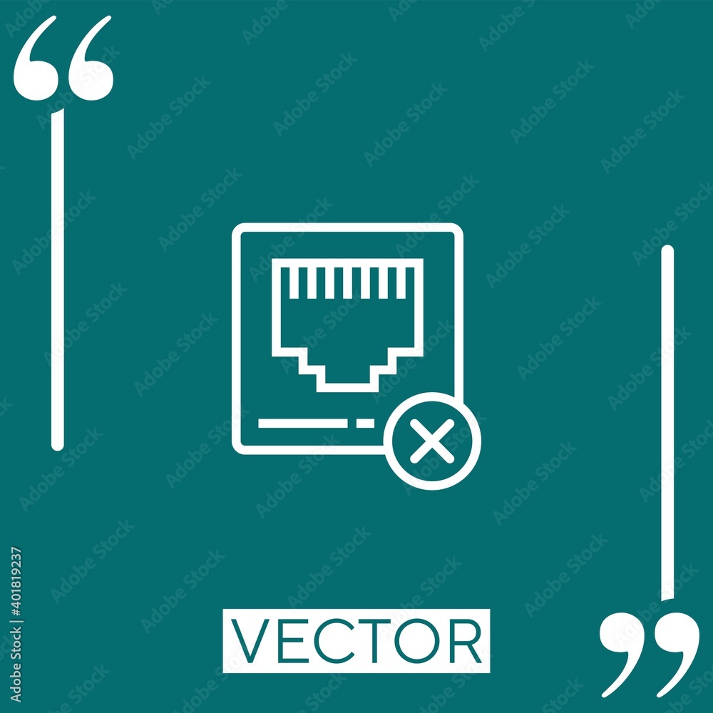 Poster ethernet vector icon linear icon. editable stroke line