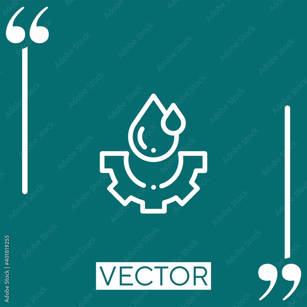 Poster fluid mechanics vector icon linear icon. editable stroke line