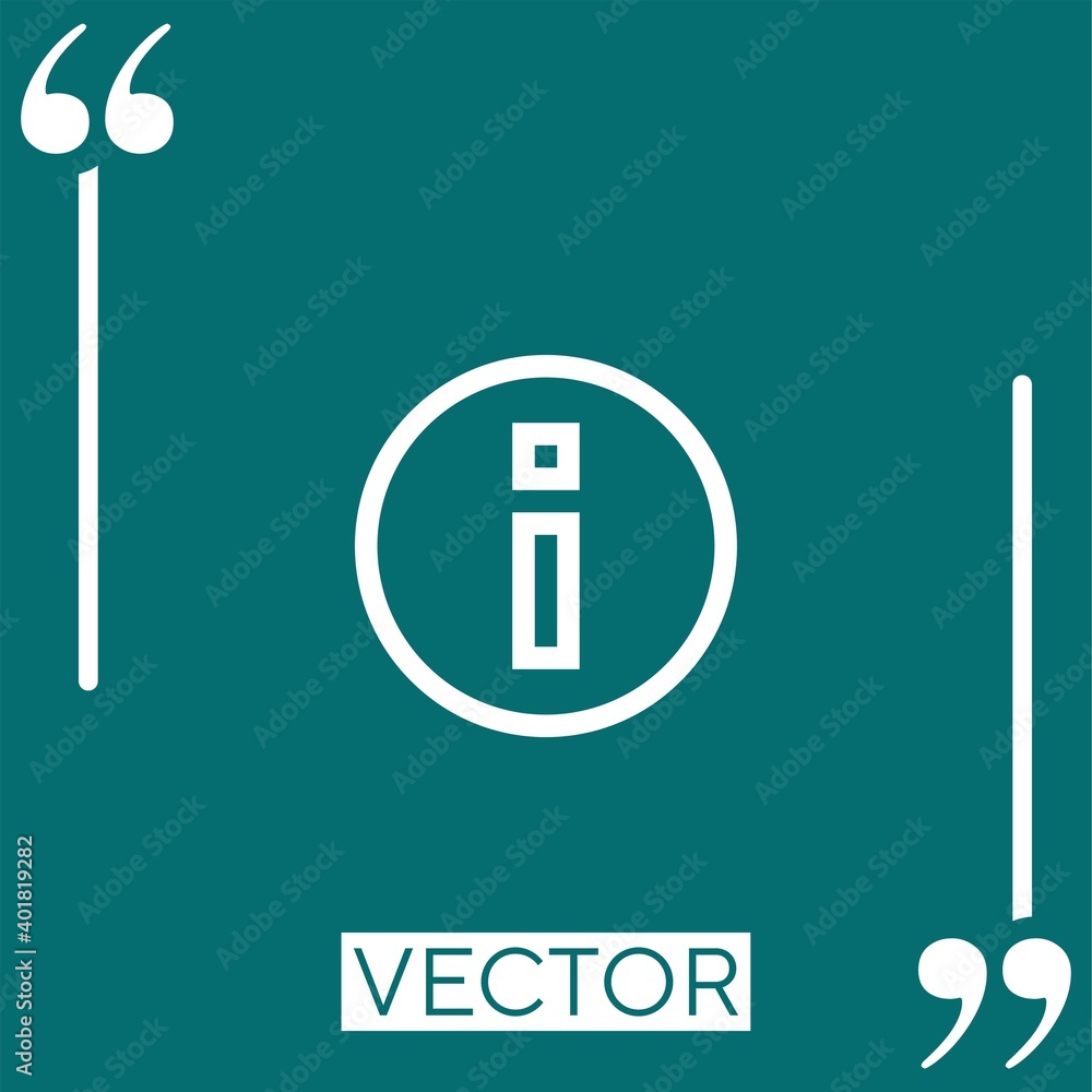 Poster information vector icon linear icon. editable stroke line