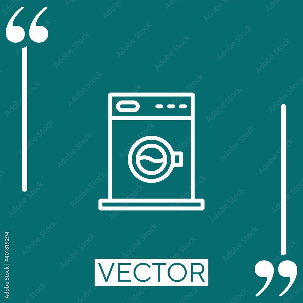 Poster laundry vector icon linear icon. editable stroke line