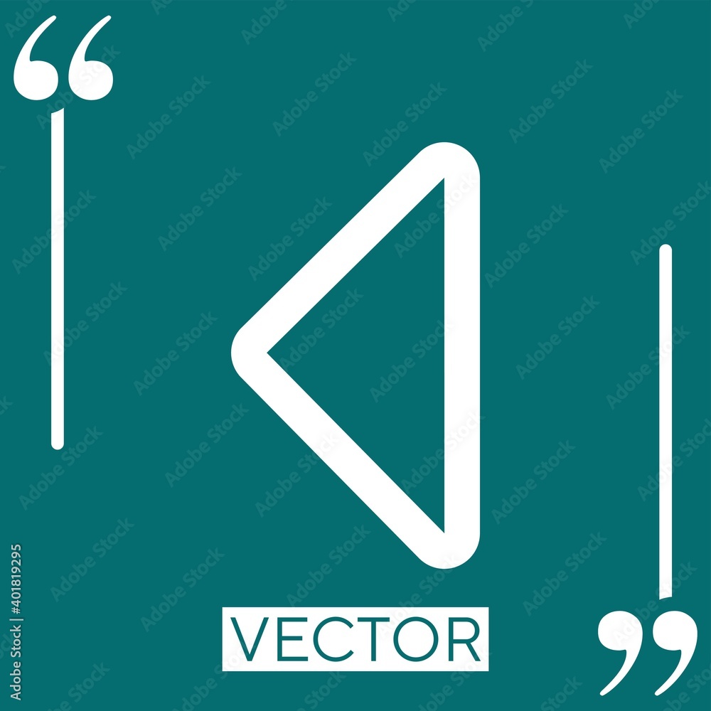 Poster left arrow vector icon linear icon. editable stroke line