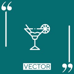 cocktail vector icon Linear icon. Editable stroke line