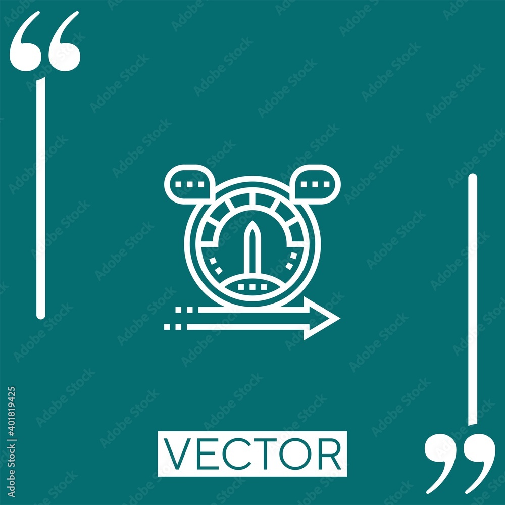 Poster speed vector icon linear icon. editable stroke line