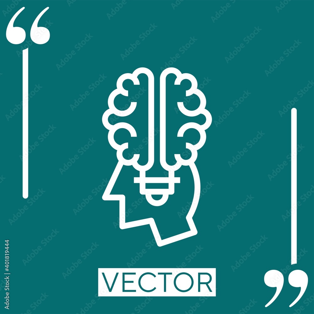 Poster think vector icon linear icon. editable stroke line
