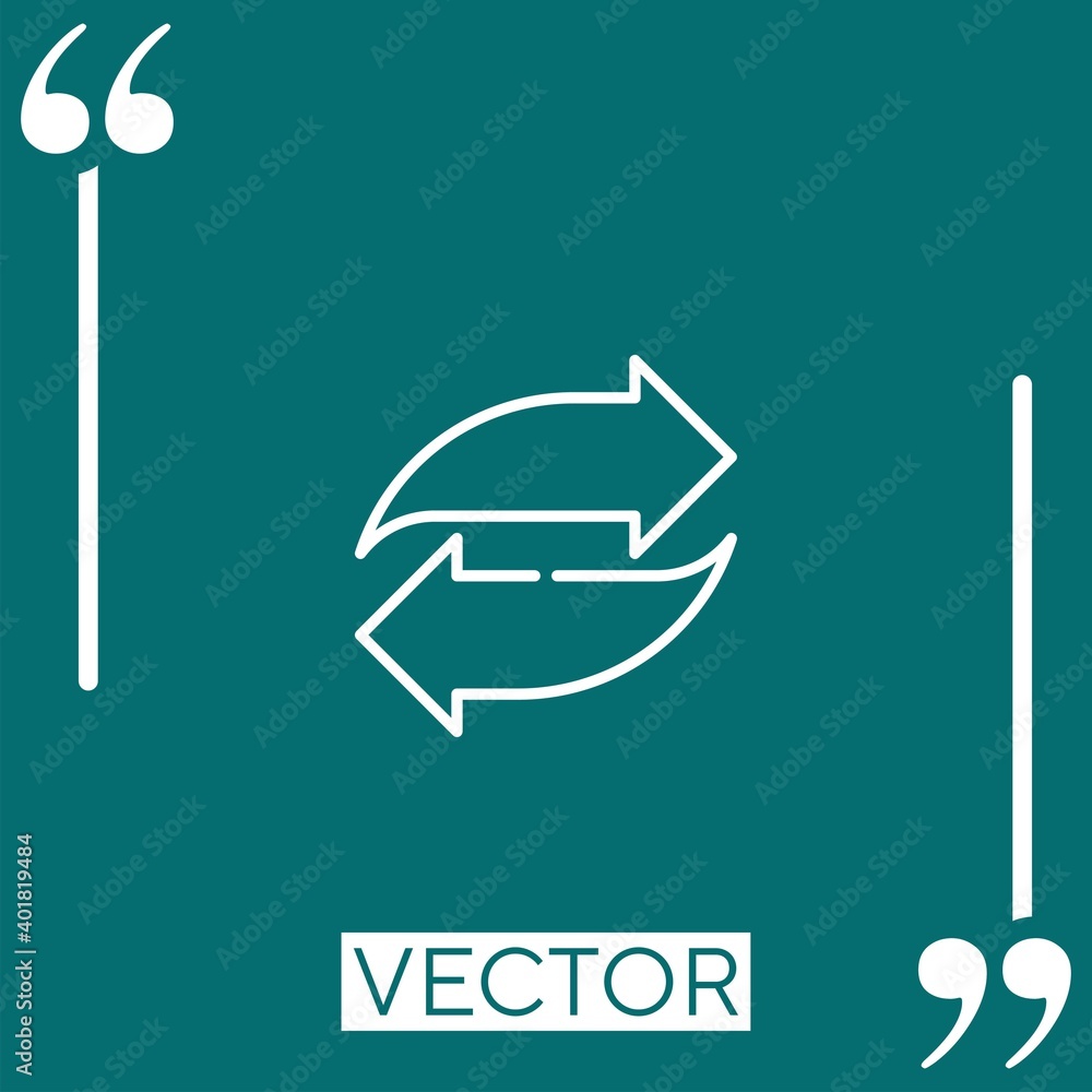 Poster arrows vector icon linear icon. editable stroke line
