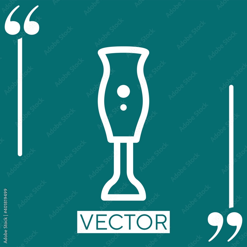 Poster blender vector icon linear icon. editable stroke line