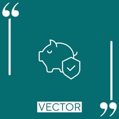 savings vector icon Linear icon. Editable stroke line